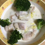 白菜と鶏肉のクリーム煮